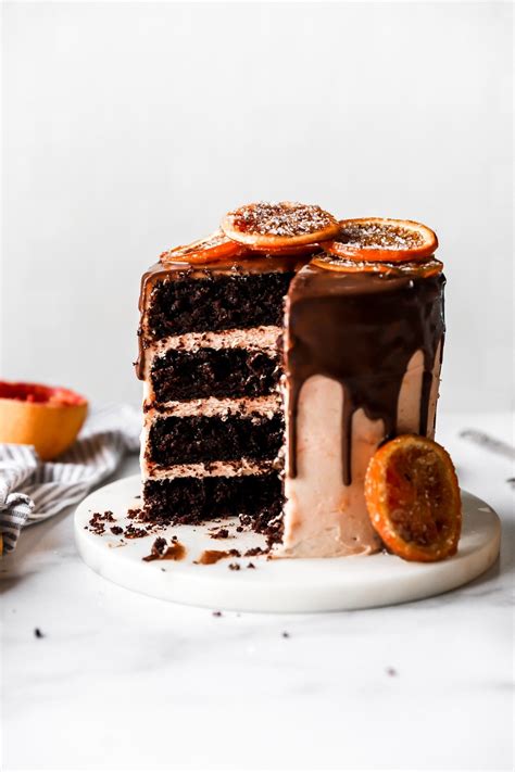 Dark Chocolate Blood Orange Cake Recipe Baran Bakery