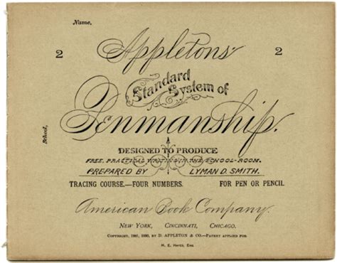 Free Vintage Image ~ Appletons Penmanship Booklet Covers The Old