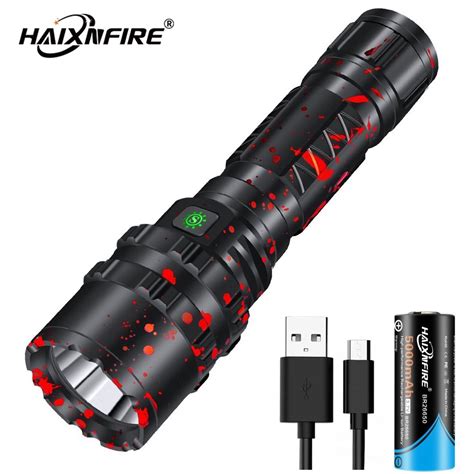 Haixnfire G Camping Light Xhp Led Flashlight Lumens Shopee