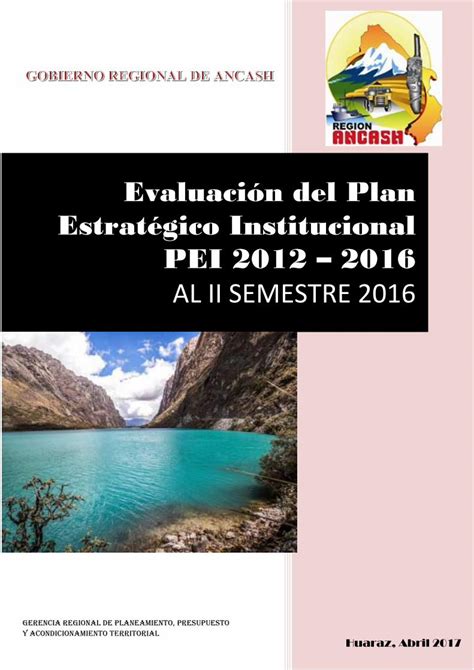 PDF Evaluación del Plan Estratégico Institucional PEI 2012 2016 DEL