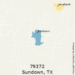 sundown zip  tx