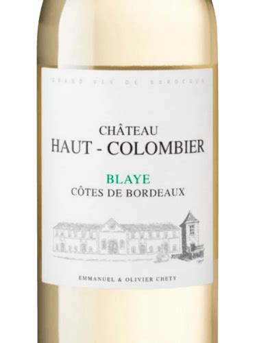 2020 Château Haut Colombier Blaye Côtes de Bordeaux Blanc Vivino US