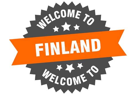 Welcome To Finland Welcome To Finland Isolated Sticker Stock Vector