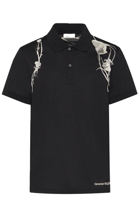 Alexander Mcqueen Harness Polo Shirt Black Clothing From Circle