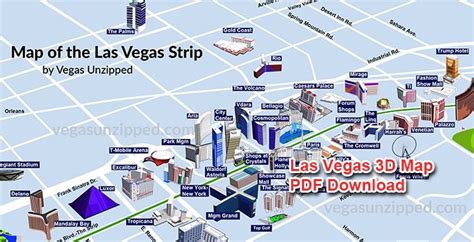 Las Vegas Strip Map - Casino Hotel Maps [2022 ] - PDF, 3D, Download | Las vegas strip map, Las ...