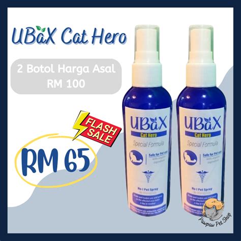 Pawpaw Ubax Kucing Ubat Cat Hero Spray Original Ubat Kutu Kurap Fungus