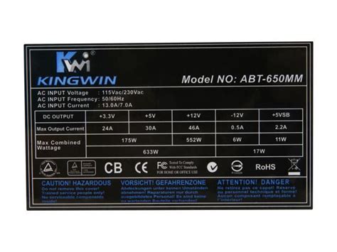 KINGWIN ABT 650MM 650 W Power Supply Newegg