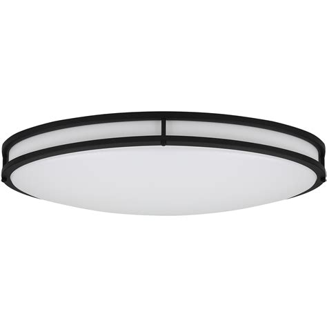 Envirolite Led 323 Inch Matte Black Flush Mount Ceiling Light