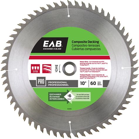 Saw Blades Finishing Composite Decking 10 Exchange A Blade® Eab