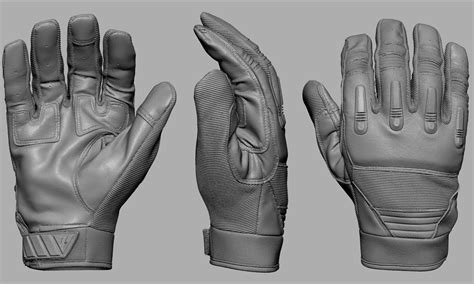 Artstation Tactical Gloves 040 Game Assets