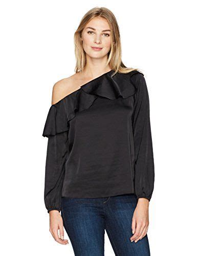 Amazon Brand Lark Ro Women S Asymmetrical Blouse With Ruffle