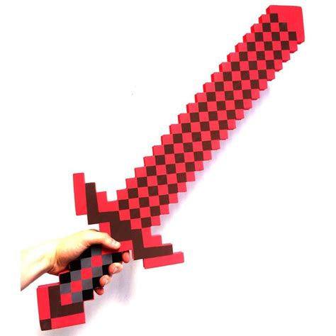 Красный пиксельный меч Майнкрафт — купить в интернет-магазине OZON с ...