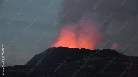 Iceland Active Phase Of Volcanic Eruption Geldingadalur Volcano