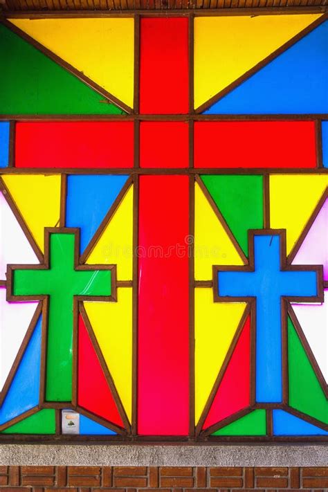 Stained glass in churches. stock image. Image of pattern - 98239141