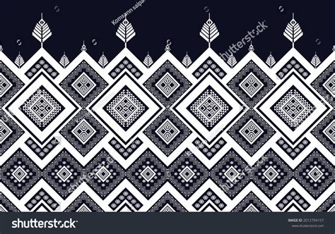 Ikat Geometric Folklore Ornament Tribal Ethnic Stock Vector Royalty