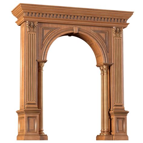 3D Arched Doorway Wood Arch In Classic Style TurboSquid 1763288