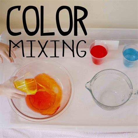 Color Mixing Science Station - Busy Toddler