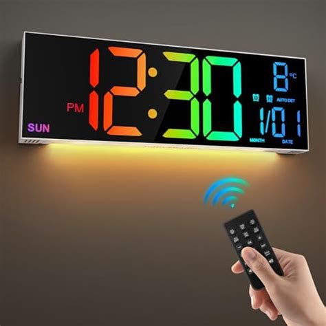 Amazon Jall Large Digital Wall Clock With Remote Control