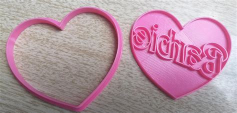 Stl File Cookie Cutter Barbie Heart・3d Printable Model To Download・cults