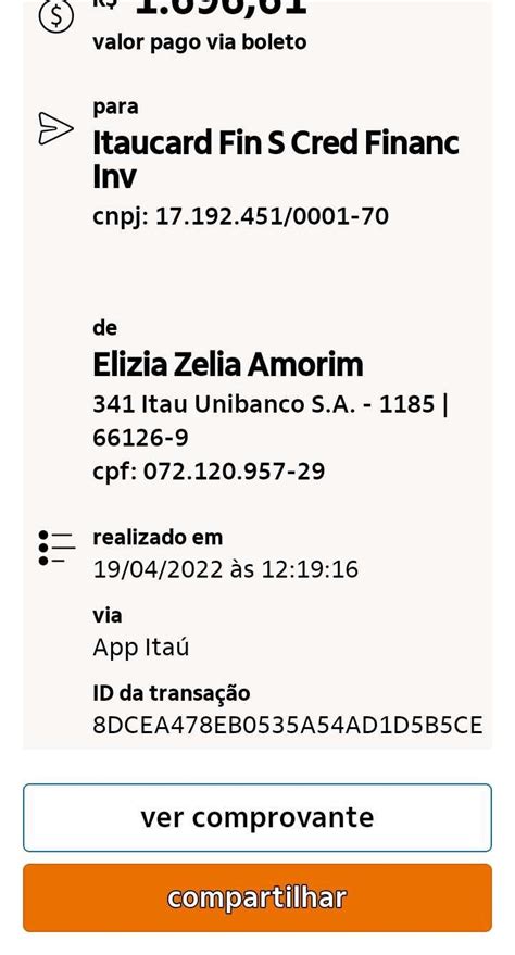 Pin De Elizia Zelia Amorim Mendes Em Comprovantes De Pagamento Em