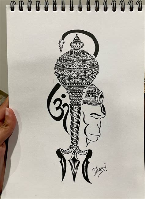 Lord Hanuman Zentangle And Mandala Drawing Mandala Zentangle