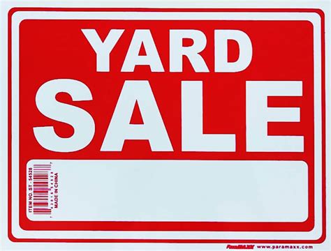 4 Pack Signs "Yard Sale" (12x10") » Emongus