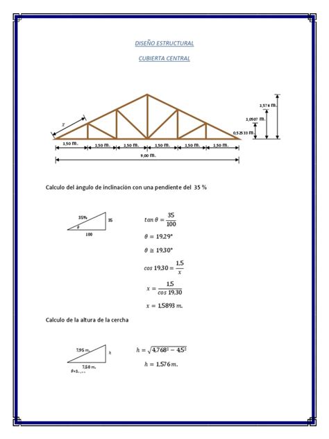 Diseño De Cercha De Madera Pdf Braguero Ingeniería De Edificación