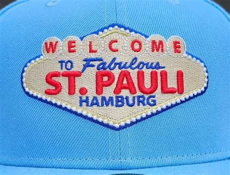 Welcome To St Pauli Light Blue Fifty Fitted Hat By Justfitteds X New