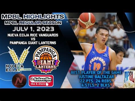 MPBL HIGHLIGHTS NUEVA ECIJA RICE VANGUARDS VS PAMPANGA GIANT LANTERNS