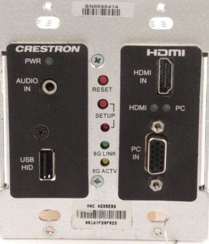 Crestron Dm Tx C G B T Wall Plate Digitalmedia G Transmitter