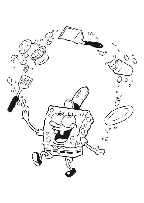 Spongebob Coloring Pages Plankton With Krabby Patty Spongebob Images