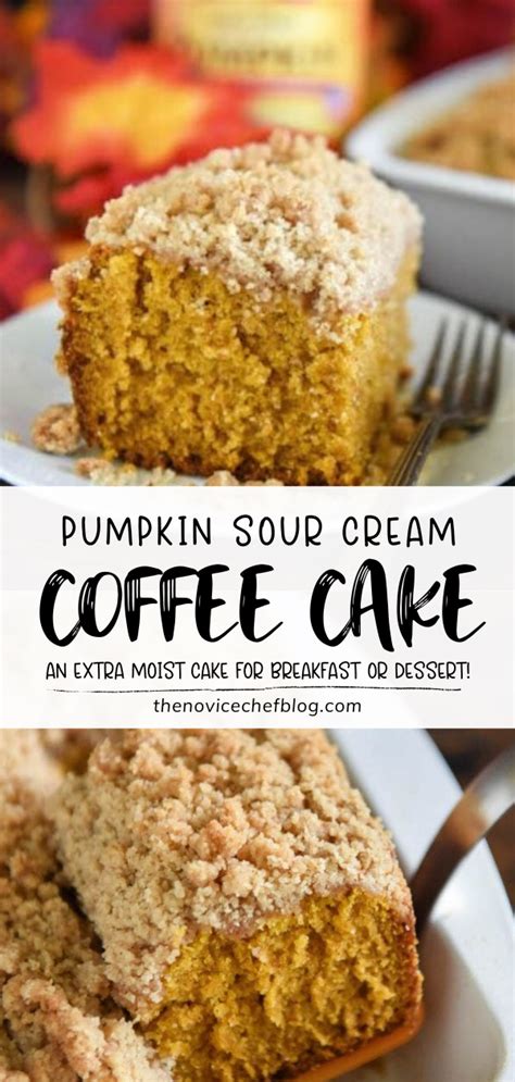 Delicious Pumpkin Sour Cream Coffee Cake