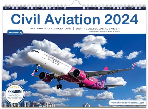 Civil Aviation 2024 Airplane Calendar 2024 Din A3 Aeroplane Calendar