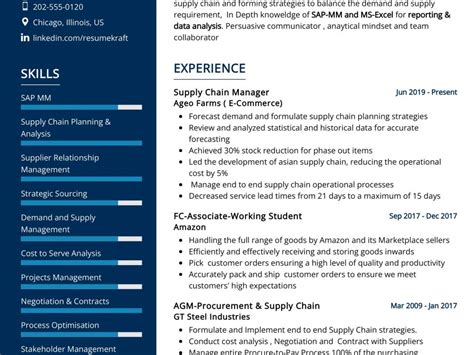 Supply Chain Manager Resume Sample In 2025 Resumekraft