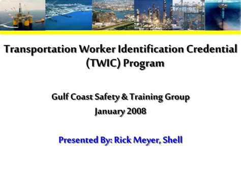 Ppt Transportation Worker Identification Credential Twic Program