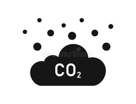 Icono Aislado De Nube De CO2 Fórmula Química O Plantilla De Botón