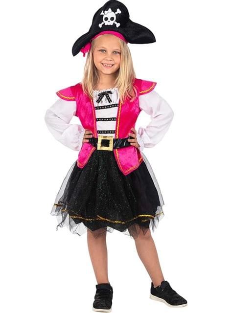 Déguisement pirate rose fille Funidelia