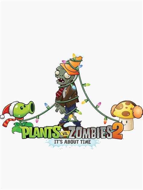 Plants Vs Zombies Merry Christmas Character Sticker For Sale By