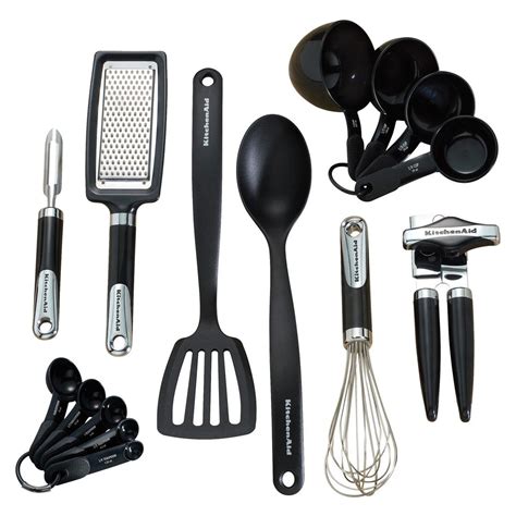 Kitchenaid Black 15pc Kitchen Tool And Gadget Set Kitchen Aid Cooking