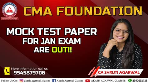 Cma Foundation Mock Test Papers Are Out For Jan Exams Tackle The