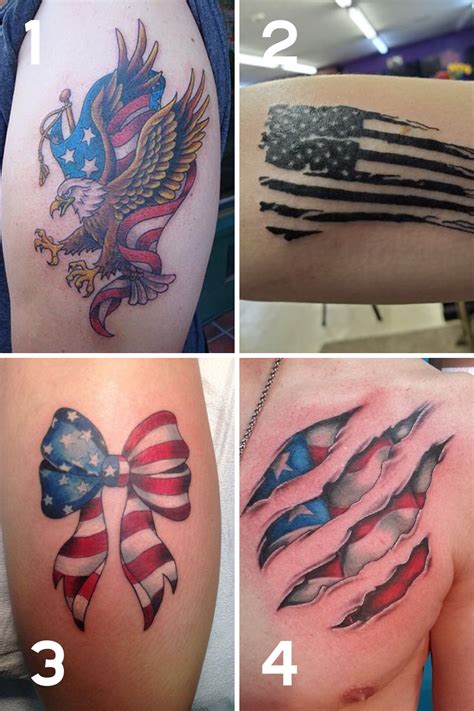 American Flag Tattoos Designs