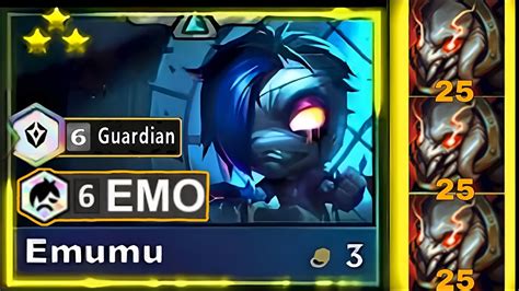 Amumu 3star 6 Emo 6 Guardian Tft Set 10 Youtube