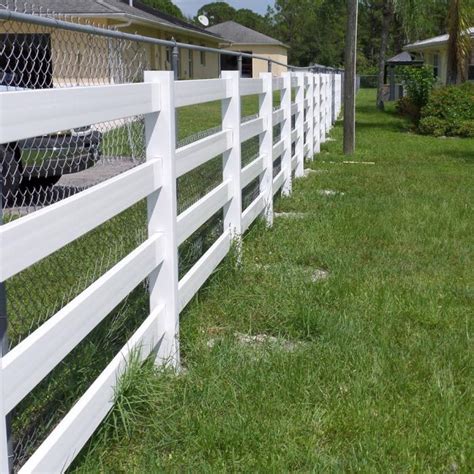 4 Rail Vinyl Ranch Rail Vinyl Fencing Weatherables