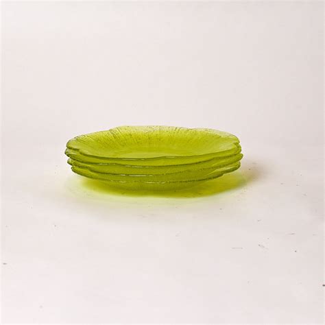 Green Glass Side Plates Set Of 4 Sap And Seedling Market