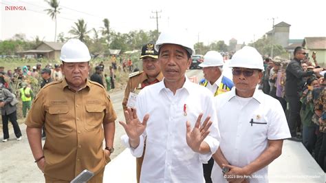 Jokowi Pantau Rekonstruksi Jalan Rusak Di Lampung Gestur Gubernur