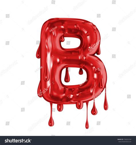 Blood Font Halloween Horror Letter B Stock Illustration 728252104