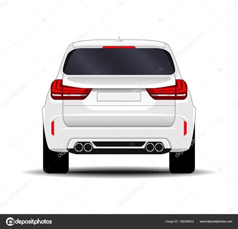 Realistic Suv Car Back View Stock Vector Image By Chel