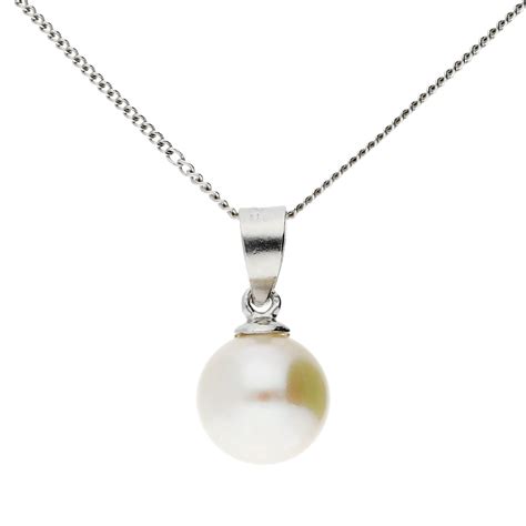 Sterling Silver 7mm Freshwater Pearl Pendant Buy Online Free Insured Uk Delivery