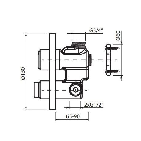 Bateria Czasowa Natryskowa Vedo Magnetic Podtynkowa Regulacja