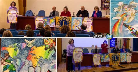 Premiazione Poster Per La Pace Organizzata Dal Lions Club Di Marsala